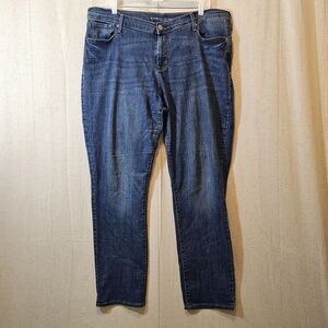 Old Navy Original Straight Mid Rise Jeans Women's Blue 5-Pocket High Rise 18